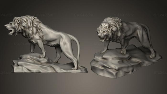 Статуэтки львы тигры сфинксы (STKL_0033) 3D модель для ЧПУ станка
